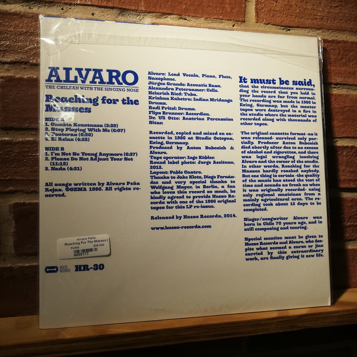 Alvaro Peña-Reaching For The Masses (edicion limitada) (LP 12")