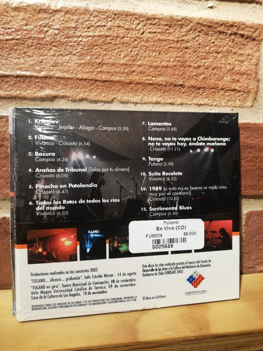 Fulano-En Vivo (CD)